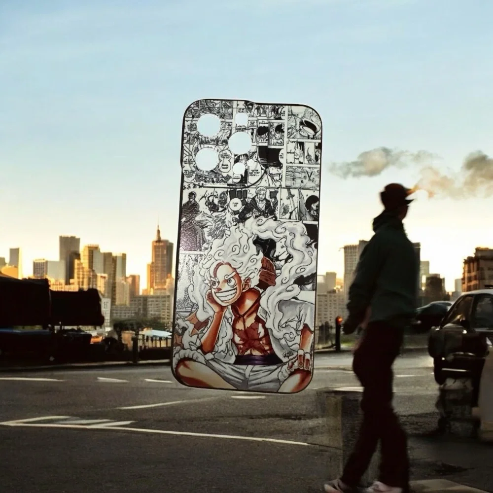 Anime Design Phone Case - Black and White